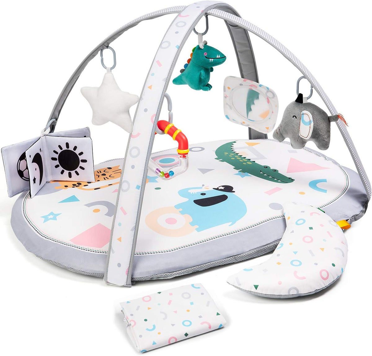 7 in 1 Five Senses Activity Baby Gym with 2 Washable Baby Play Mats www.littlehelper