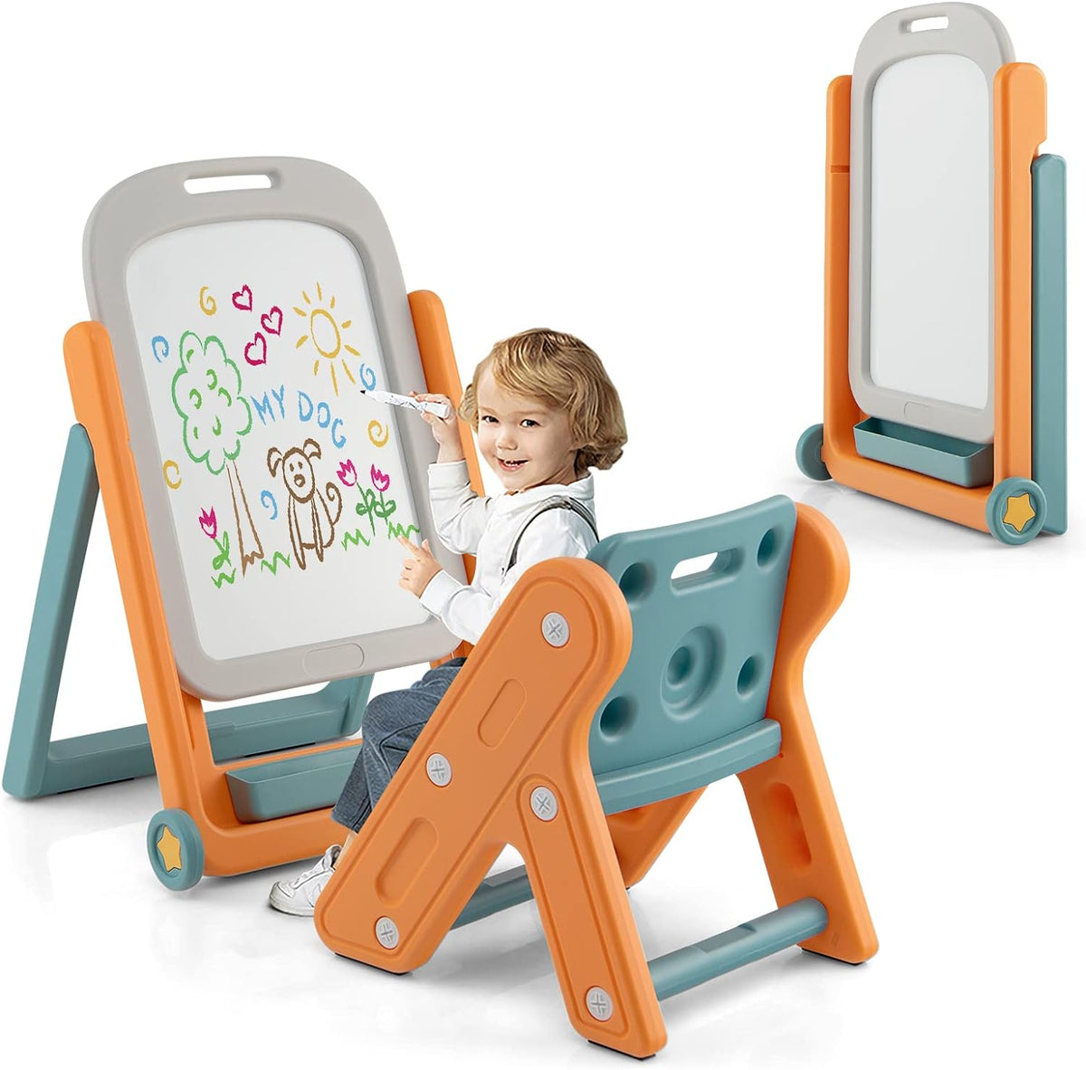 cavalletto magnetico per bambini Montessori 3 in 1 regolabile in altezza –  www.littlehelper.co.uk