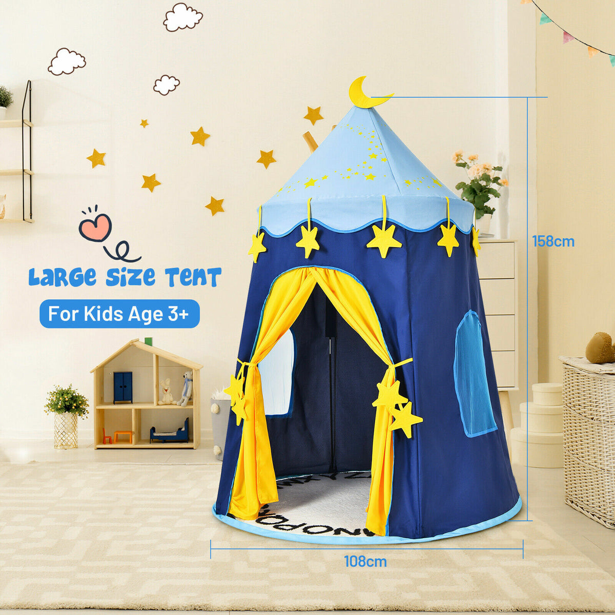 Princess play tent castle best sale