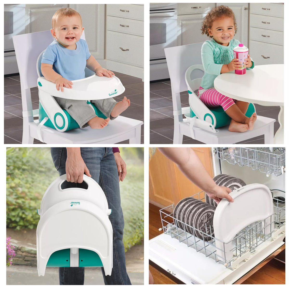 Folding Baby to Toddler Booster Seat for Table Portable High Chair www.littlehelper