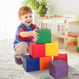 12 pieces of foam building blocks make up this soft play set for home for children  1 year and up