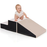 Beige/Black Step and Slide Climber for Infants and Toddlers