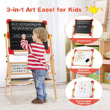 Montessori 3-in-1  Educational Magnetic Art Easel | Whiteboard | Chalkboard | Accessories | 3 Years plus