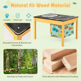 3-in-1  Eco Wood Montessori Kids Activity Table with Storage | Sand & Water Play 3-8 years