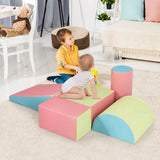 Pink “Climb and Crawl” toddler play set with 5 foam pieces