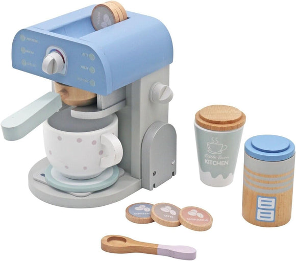 Montessori Wooden Play Coffee Machine | Barista Set with Accessories | Role Play | 36m+