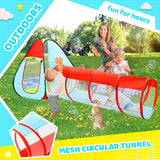 Sanobear Kids Play Tent with Ball Pit+Play Tunnel+Teepee Tent, Pop Up Toddlers Playhouse for Boys and Girls Gift, Collapsible Children Play Tent Toy 