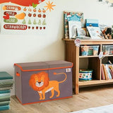 Large Collapsible 80L Montessori Kids Toy Box with Lid | Scratch resistant | 10 Animal Designs