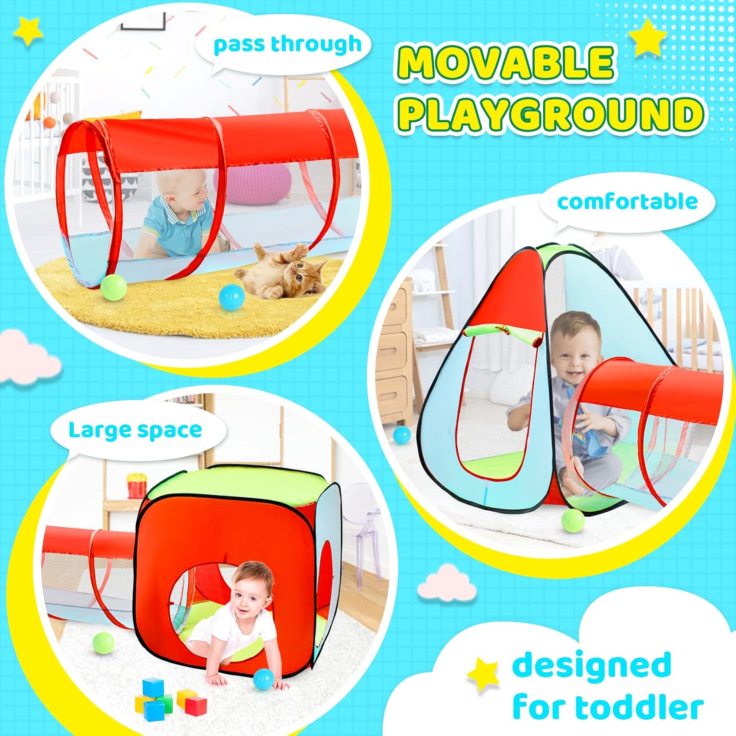 Discovery Kids digitopressione play tent tunnel