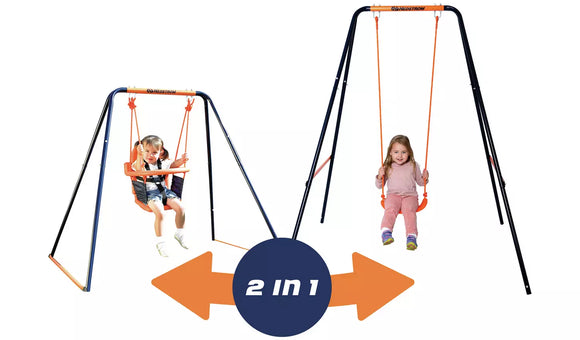 Grow-with-me Toddler to Child height Adjustable Swing | Heavy Duty Construction | 6 months - 10 years