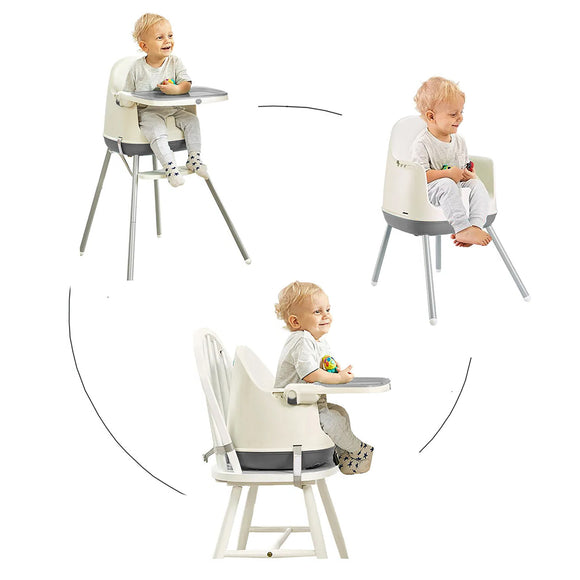 8-in-1 Ergonomic Grow-with-Me High Chair | Booster Seat for Chair | Low Chair | Removable Tray | 6m - 4 years