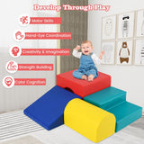 Climb and Crawl Foam Block Play Set for Infant Baby and Toddlers | Blue & Red | Development