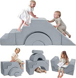 Large Super Soft Fleece Pikler Modular Soft Play Equipment | Removable & Washable | Grey