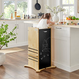 The Original Kitchen Helper | Little Helper Montessori 3-in-1 FunPod Learning Tower | Magnetic & Chalkboard Side Panels | 12M+