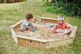 Giant Octaganol Eco FSC Wooden Sandpit with Waterproof Cover | 1.5m diameter | 18 months plus