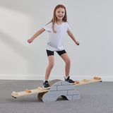 Large Indoor & Outdoor Pikler Balance Bridge and Seesaw made from strong, painted and lacquered eco plywood