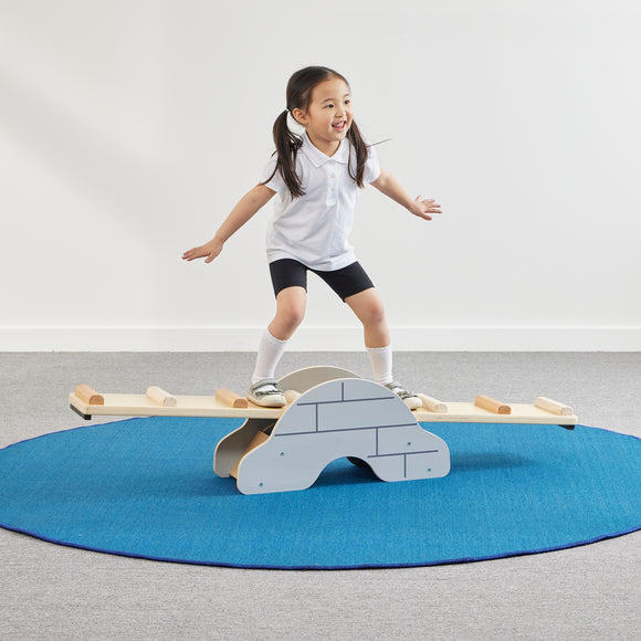 Eco Wooden Pikler Balance Bridge and Seesaw | Tested for Schools & Commercial Settings