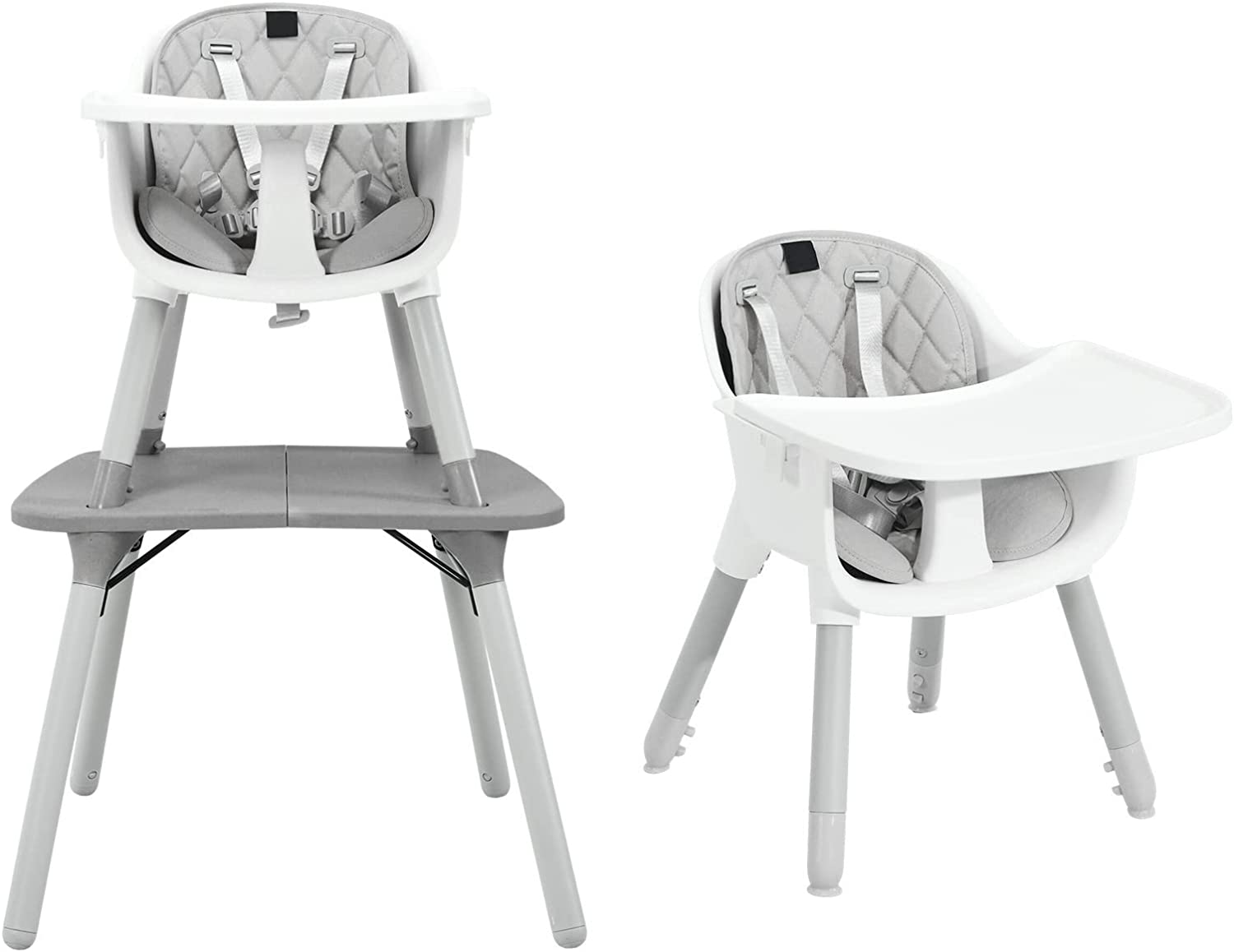 5 In 1 Convertible Grey Plastic Baby High Chair www.littlehelper