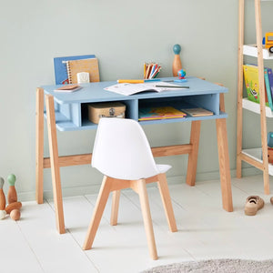 Children's Egg Chair | Chair for Homework Desk | White and Natural