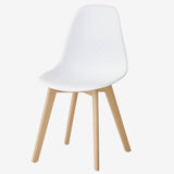 Children's Egg Chair | Chair for Homework Desk | White and Natural