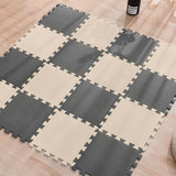 Interlocking Montessori 20 Thick Foam Play Mats | Jigsaw Mats for Baby Playpens and Playrooms | Grey & White