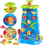 Montessori Double Sided Waterwall | Outdoor and Indoor | Water and Sand Play | 38 Accessories | 3 Years+