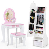 Kids mirror and jewellery cabinet in one in unicorn theme