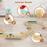 Pikler | Eco Wood Balance Beam | Stepping Stones | Natural & Pastels