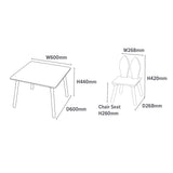 White Wooden Table and 2 Chairs Set | Kids Modern Activity Desk | White | Solid Wood