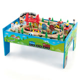 80-Piece Wooden Activity Playset with Tabletop