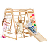 Ergonomic Pikler 7-in-1  Indoor & Outdoor Solid Pine Toddler Jungle Gym | Climbing Wall | Slide | 2-7 Years