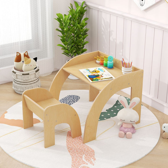 Eco Solid Plywood Toddler Table with Ergonomic Spine Supporting Chair | 3 Years +