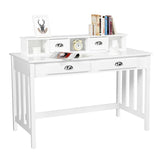 High Quality Hutch Desk | Storage Shelves & Drawer | White | For older children and adults