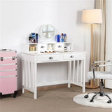 High Quality Hutch Desk cum Dressing table | Storage Shelves & Drawer | White | Older Children & Adults