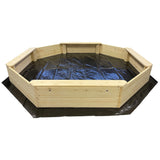 XXL Eco FSC Deluxe Wooden Sandpit with Waterproof Cover | 1.77m diameter | 18m+