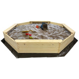 Giant Eco FSC Deluxe Wooden Sandpit with Waterproof Cover | 1.77m diameter | 18 months plus