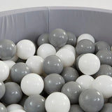 Montessori Ball Pit | Ball Pool |  Thick Inner Floor Mat | 200 balls | 90 x 90 x 30cm | Grey