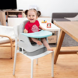 Portable and Folding Baby-to-Toddler Booster Seat | Portable High Chair | White & Mint