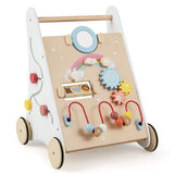 Ergonomic | Posture Promoting Sit-to-Stand Wooden Baby Walker | Multiple Built-in Toy Activities | 12m+