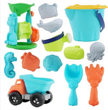 Eco-Plastic Bucket & Spade Set | 13 Pieces | Outdoor Kids Toys for Sand Pit | 3 years+ 