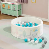 Montessori Ball Pit | Ball Pool |  Thick Inner Floor Mat | 200 FREE balls | 90 x 90 x 30cm | Safari Animals