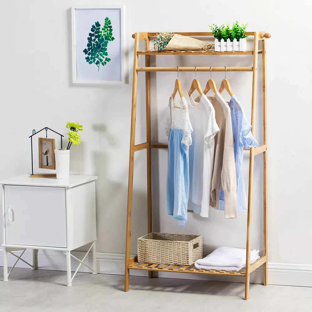 Clothes rail bamboo sale