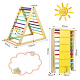 3-in-1 Eco Folding Climbing Frame | Montessori Pikler Triangle | Slide & Climber | 1-6 Years