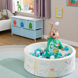 Montessori Ball Pit | Ball Pool |  Thick Inner Floor Mat | 200 FREE balls | 90 x 90 x 30cm | Dinosaurs