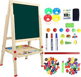 Folding Height Adjustable Easel | Whiteboard | Blackboard Double Easel | FREE Accessories