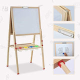 Folding Height Adjustable Easel | Whiteboard | Blackboard Double Easel | FREE Accessories 36 months plus