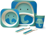 Eco Conscious Bamboo Baby & Toddler Feeding 5 Piece Set | Elephant