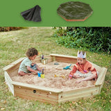 Giant Octaganol Eco FSC Wooden Sandpit | Waterproof Cover | 1.5m diameter | 18m+