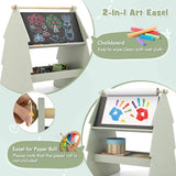 Ergonomic childrens easel with chair in wood