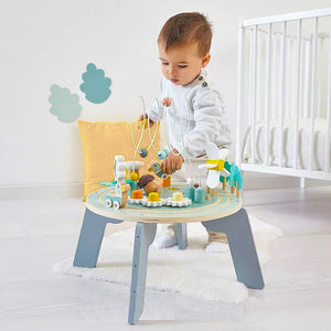 Montessori Wooden Activity Table | Toddler Table Sensory | Pastel 12m+